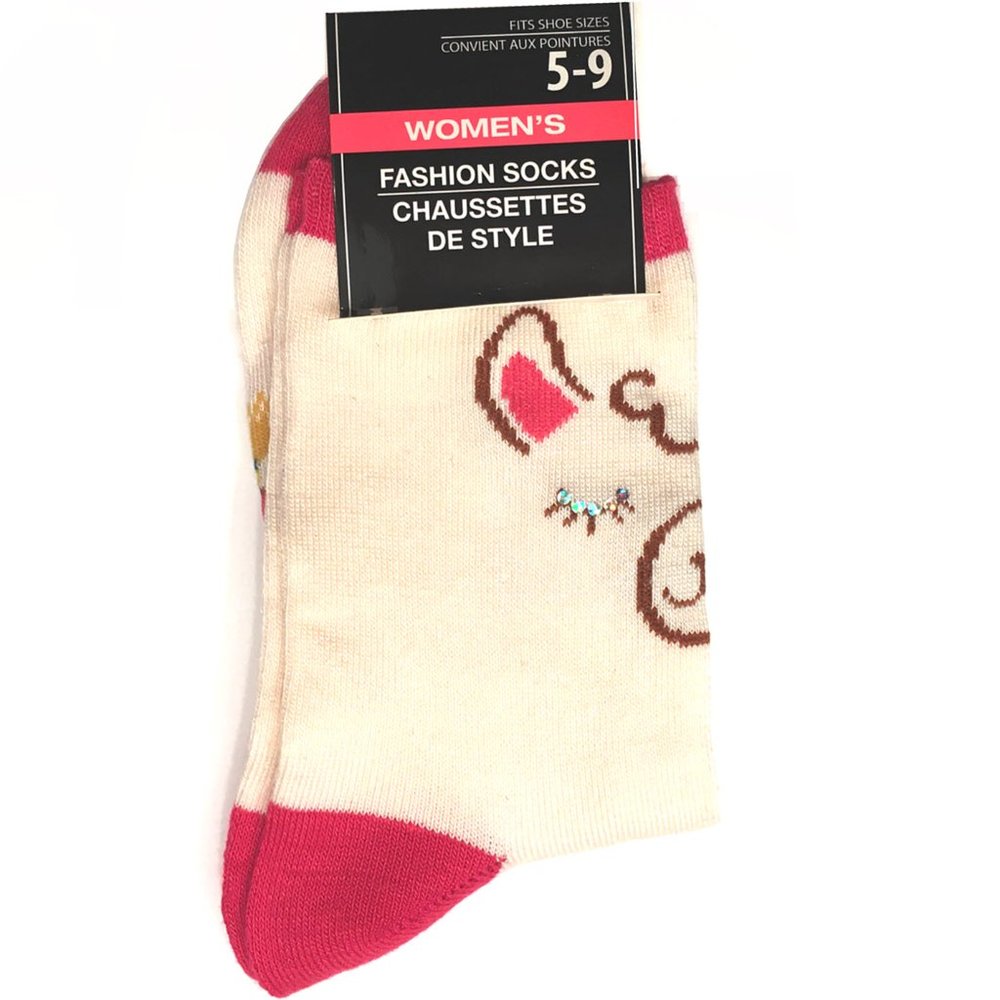 Fun Llama Socks with Sparkly Eyes